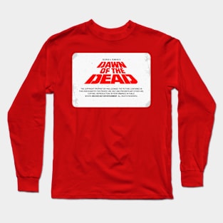 Dawn of the Dead VHS Label Long Sleeve T-Shirt